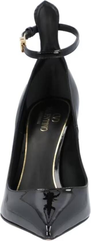 Valentino Garavani Hoge hakken Tan-Go Patent Leather Pump 100Mm Black in zwart