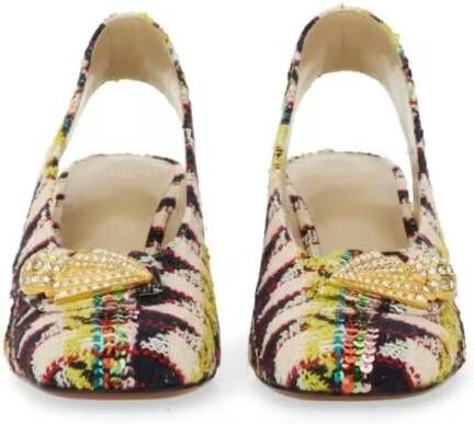 Valentino Garavani Hoge hakken Tweed "Adamantine" Slingback Pumps in meerkleurig