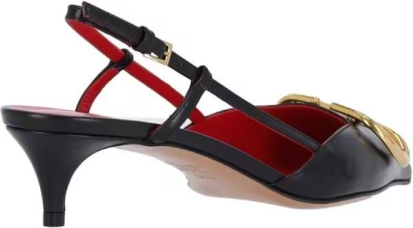 Valentino Garavani Hoge hakken "Vlogo Signature" Slingback Pumps Black in zwart