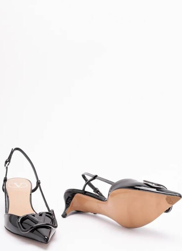 Valentino Garavani Hoge hakken `Vlogo Signature` Slingbacks in zwart