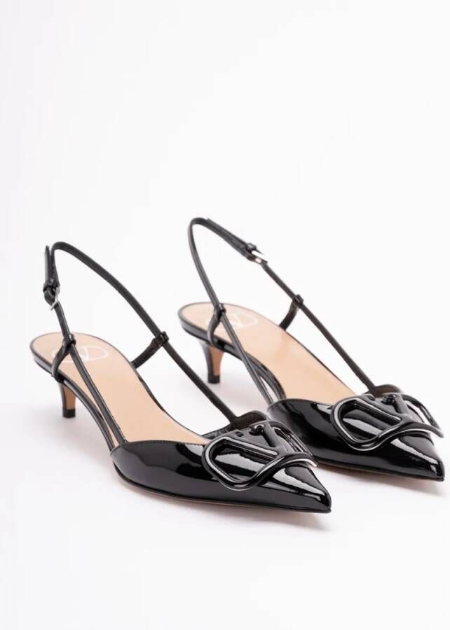 Valentino Garavani Hoge hakken `Vlogo Signature` Slingbacks in zwart