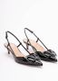Valentino Garavani Hoge hakken `Vlogo Signature` Slingbacks in zwart - Thumbnail 3