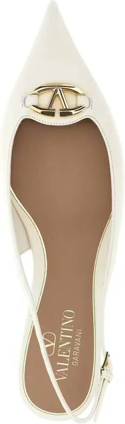 Valentino Garavani Hoge hakken 'Vlogo' Slingback in wit