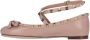 Valentino Garavani Loafers Ballerina Rockstud in roze - Thumbnail 3