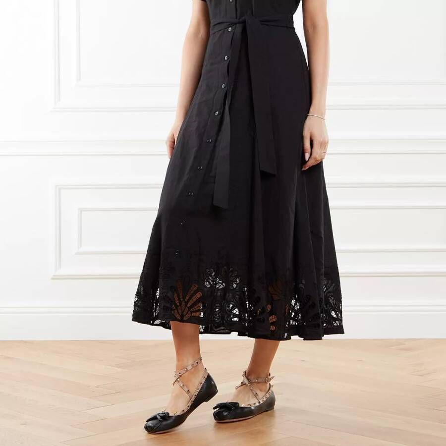 Valentino Garavani Loafers Ballerina Rockstud in zwart