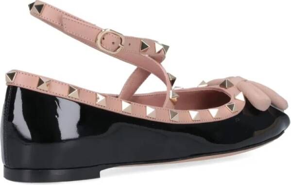 Valentino Garavani Loafers Ballerina Rockstud in zwart