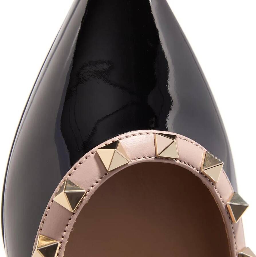 Valentino Garavani Loafers Ballerina Rockstud in zwart