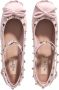 Valentino Garavani Loafers Ballerina Rockstud in paars - Thumbnail 3