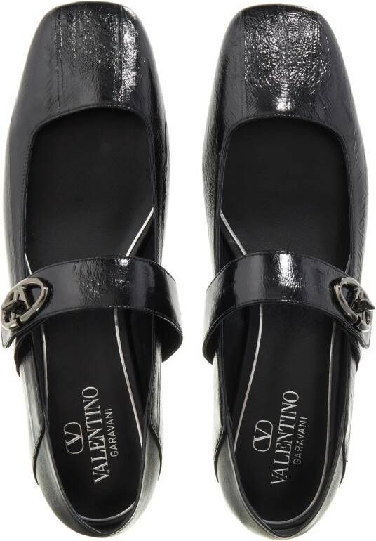Valentino Garavani Loafers Ballerina Vlogo in zwart