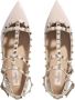 Valentino Garavani Loafers Rockstud Ballerina in grijs - Thumbnail 3