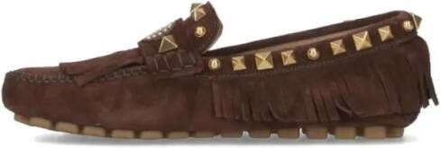 Valentino Garavani Loafers Plaster Claster Driver in bruin