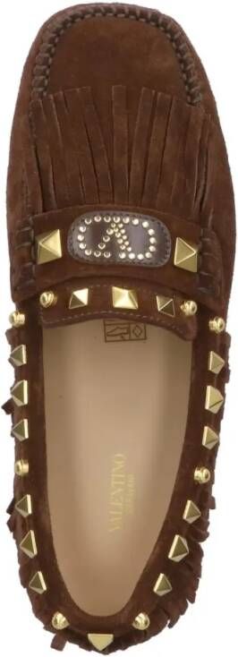 Valentino Garavani Loafers Plaster Claster Driver in bruin