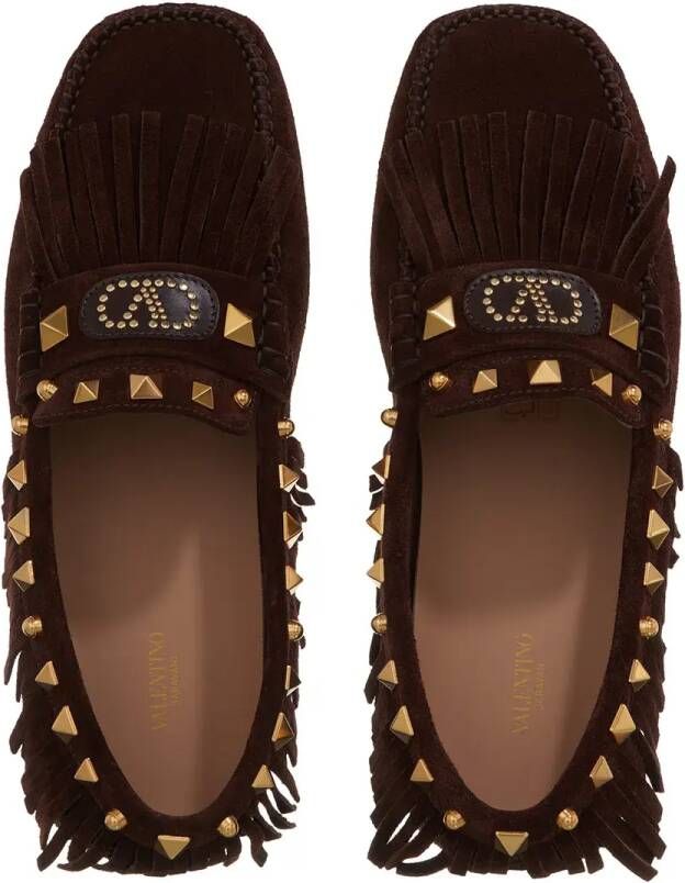 Valentino Garavani Loafers Plaster Claster Driver in bruin