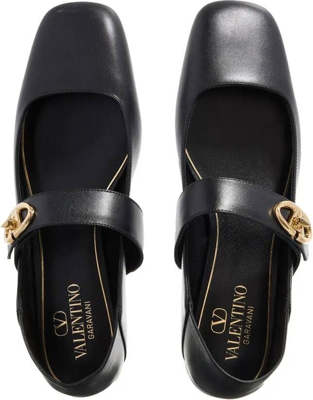 Valentino Garavani Mary-Jane Vlogo Locker Ballerina in zwart