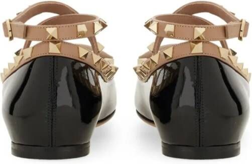 Valentino Garavani Rockstud Ballerina in zwart
