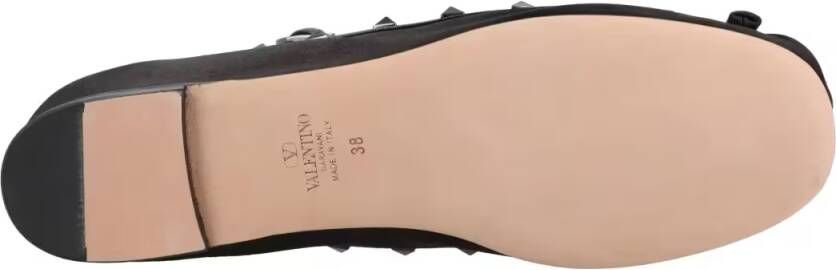 Valentino Garavani Rockstud Ballerinas Black in zwart
