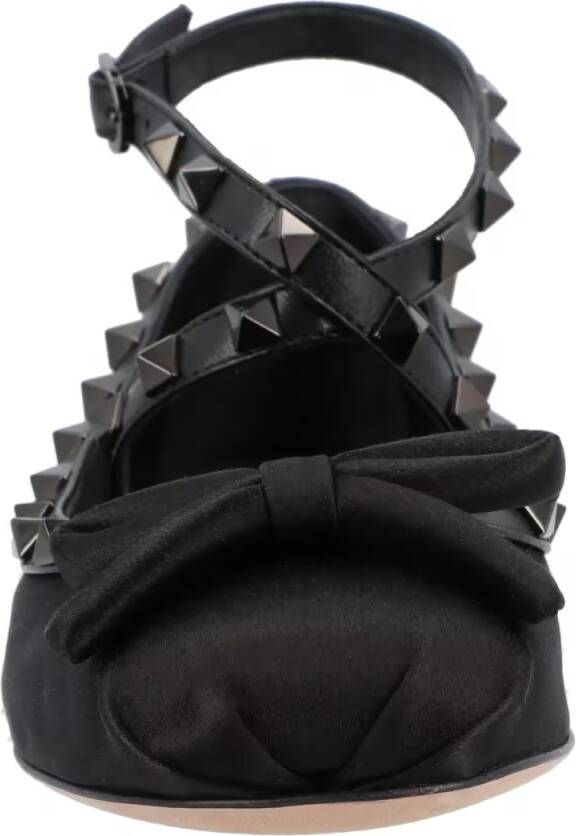 Valentino Garavani Rockstud Ballerinas Black in zwart