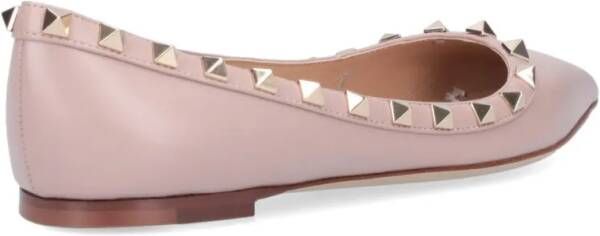Valentino Garavani Rockstud' Ballet Flats – Pink in roze