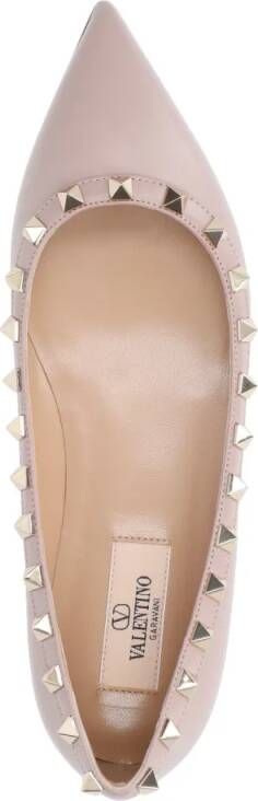 Valentino Garavani Rockstud' Ballet Flats – Pink in roze
