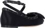 Valentino Garavani "Rockstud" Satin Ballerinas – Black in zwart - Thumbnail 2