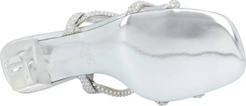 Valentino Garavani Sandalen Chain 1967 Slide Sandals Silver in wit