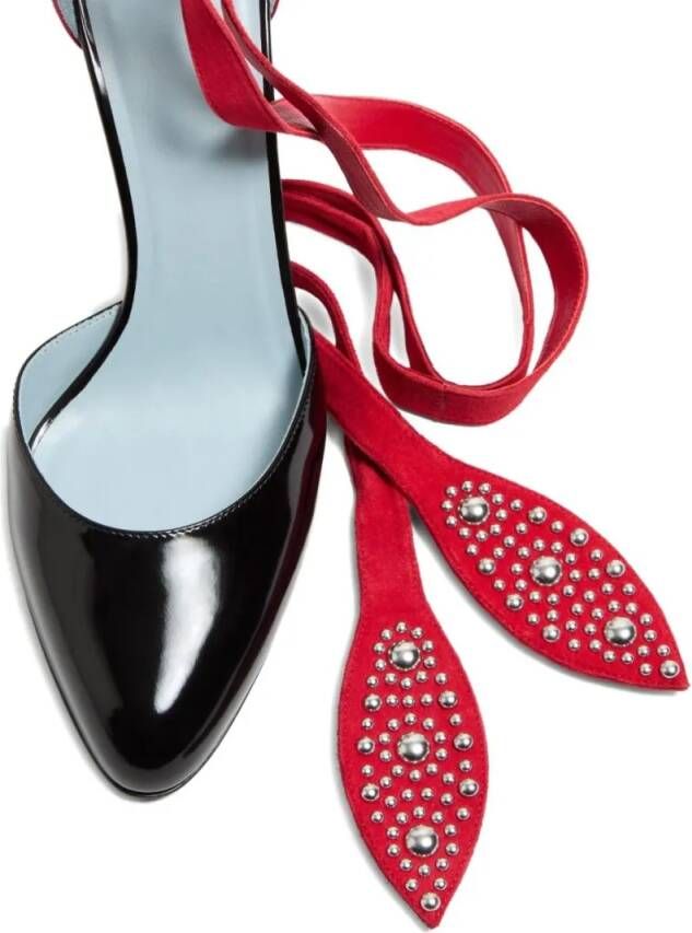 Valentino Garavani Sandalen Foliefoliage Sandal With Color-Block Design And Be in zwart