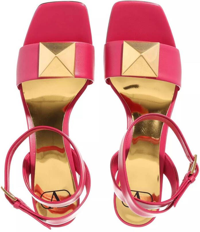 Valentino Garavani Sandalen One Stud Calfskin Sandals in roze