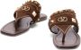 Valentino Garavani Sandalen Plaster Caster Flip Flops With Gold Accents And Op in bruin - Thumbnail 2