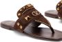 Valentino Garavani Sandalen Plaster Caster Flip Flops With Gold Accents And Op in bruin - Thumbnail 3