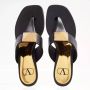 Valentino Garavani Sandalen Rockstud Flat Sandals in zwart - Thumbnail 4