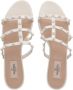 Valentino Garavani Sandalen Rockstud Flat Sandals Patent Leather in crème - Thumbnail 3
