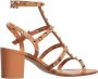 Valentino Garavani Studded Leren Sandalen met Dikke Hak Black Dames - Thumbnail 15