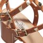 Valentino Garavani Studded Leren Sandalen met Dikke Hak Black Dames - Thumbnail 16