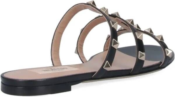 Valentino Garavani Sandalen "Rockstud" Slide Sandals Black in zwart