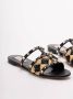 Valentino Garavani Sandalen `Rockstud` Slides in zwart - Thumbnail 3