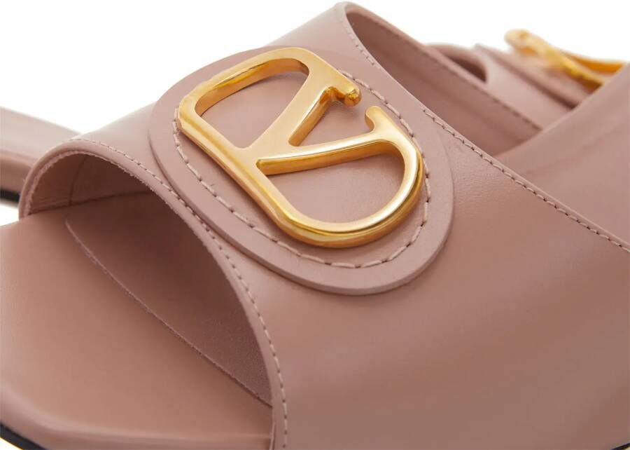 Valentino Garavani Sandalen Slides Vlogo in poeder roze