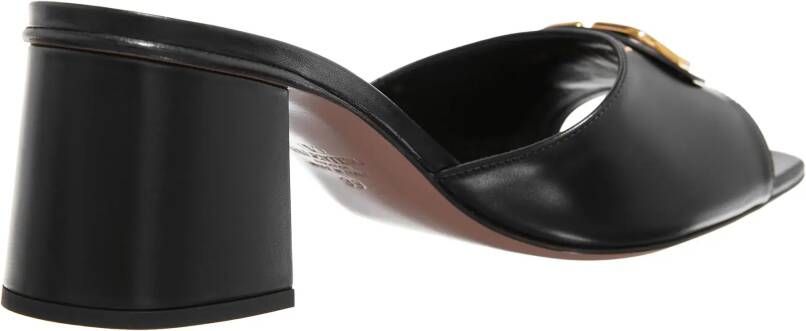 Valentino Garavani Sandalen Slides Vlogo in zwart