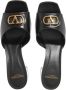 Valentino Garavani Sandalen Slides Vlogo in zwart - Thumbnail 4