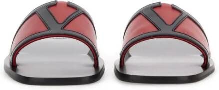 Valentino Garavani Sandalen Viva Superstar Slide Sandal In Luxurious Nappa Lea in rood