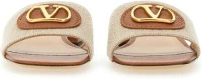 Valentino Garavani Sandalen "Vlogo Signature" Slide Sandal in beige