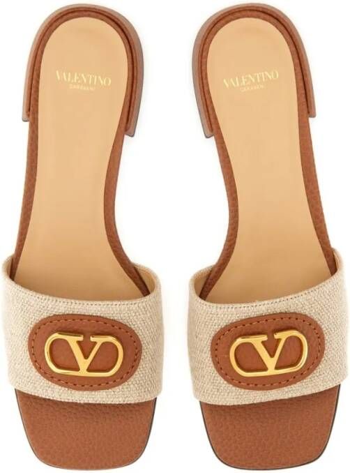Valentino Garavani Sandalen "Vlogo Signature" Slide Sandal in beige