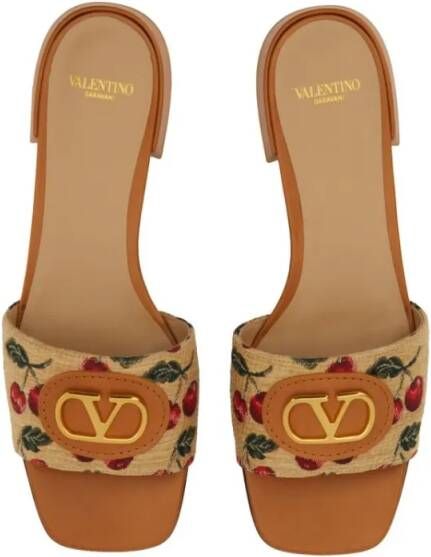 Valentino Garavani Sandalen "Vlogo Signature" Slide Sandal in beige