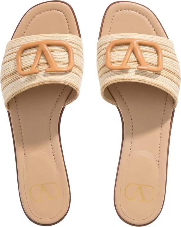 Valentino Garavani Sandalen VLogo Slide in beige