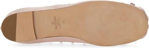 Valentino Garavani Satin "Rockstud" Ballerina in roze