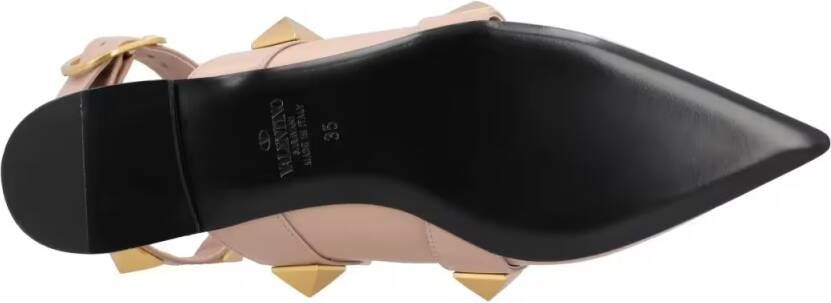 Valentino Garavani Slippers & Mules Pointed Toe Ballerinas With Roman Stud Rivets And in beige
