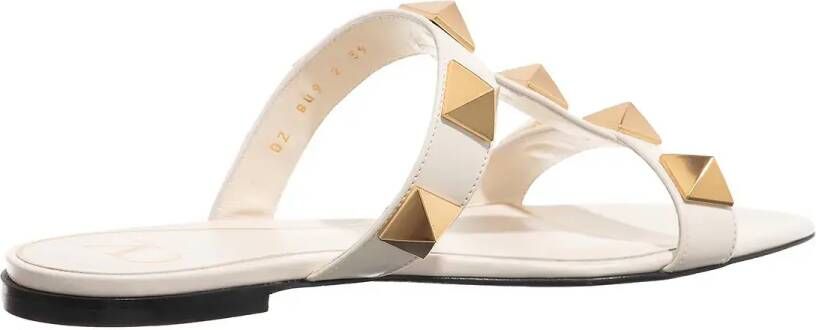 Valentino Garavani Slippers & Mules Roman Stud Slide Sandals in wit