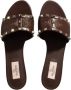 Valentino Garavani Slippers & Mules Slide Rockstud in bruin - Thumbnail 3