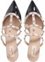 Valentino Garavani Slippers Rockstud Flat Mules in poeder roze - Thumbnail 2