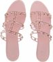 Valentino Garavani Slippers Slide in poeder roze - Thumbnail 3