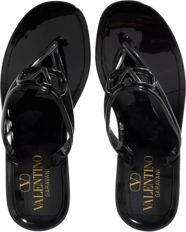 Valentino Garavani Slippers Thong Summer Vlogo Signature in zwart